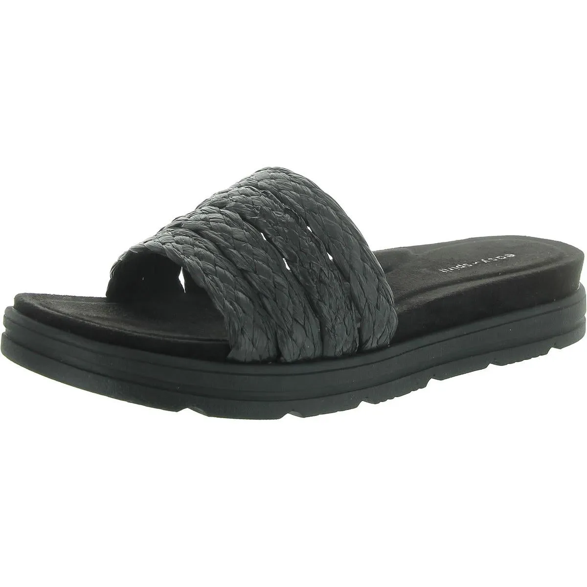 Salma Womens Woven Padded Insole Slide Sandals