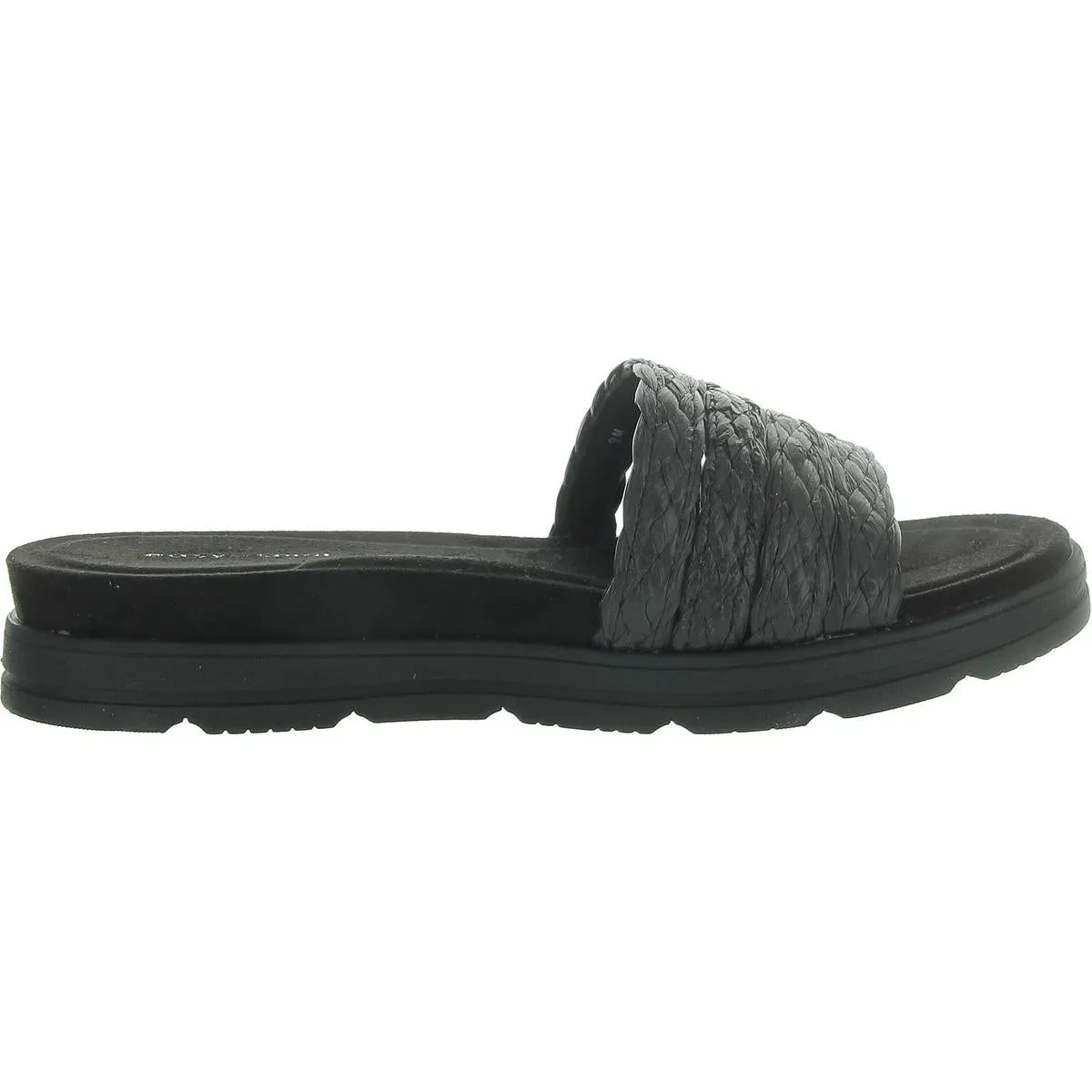 Salma Womens Woven Padded Insole Slide Sandals