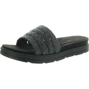 Salma Womens Woven Padded Insole Slide Sandals