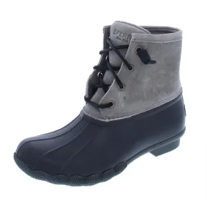 Saltwater Womens Mixed Media Rubber Rain Boots
