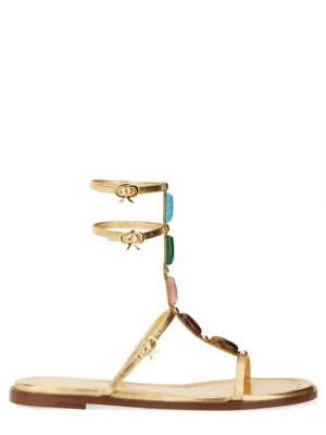 Sandal "Shanti 05" With Gemstone Embellishments