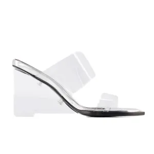 Sandals - Clear - Leather