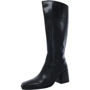 Sangeti 2 Womens Leather Wide Calf Knee-High Boots