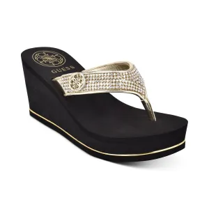 Sarraly 4 Womens Embellished Slip-On Wedge Sandals