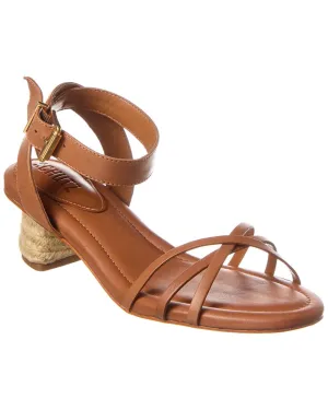 Schutz Alexandra Mid Block Leather Sandal