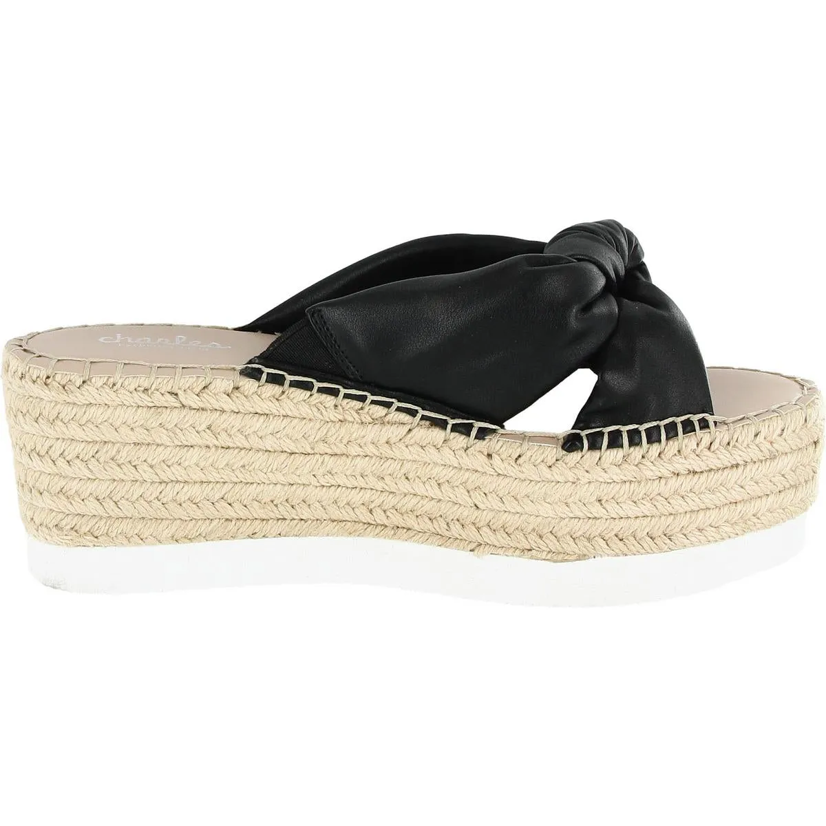 Scoop Womens Woven Faux Leather Platform Sandals