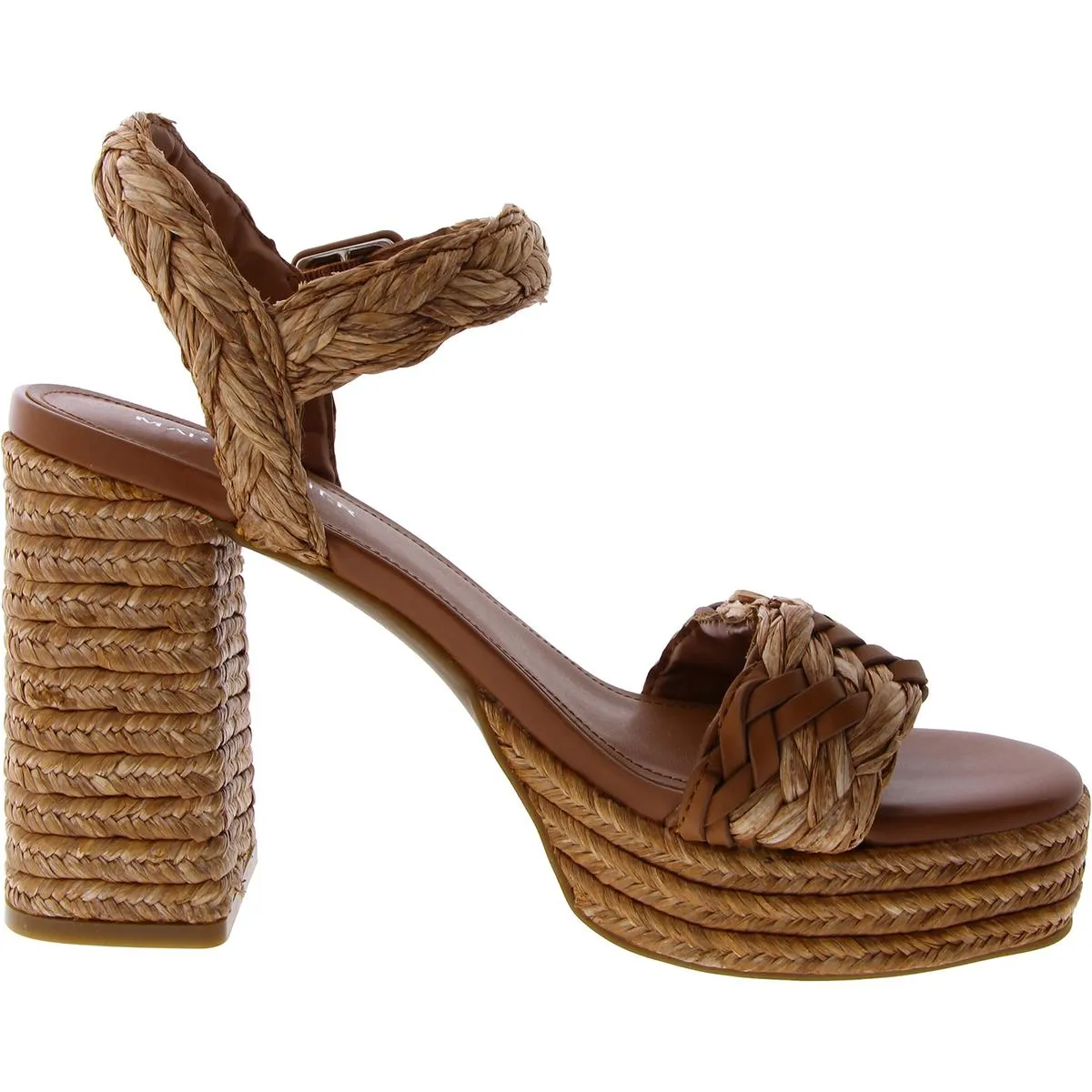 Seclude Womens Woven Block Heel Platform Sandals