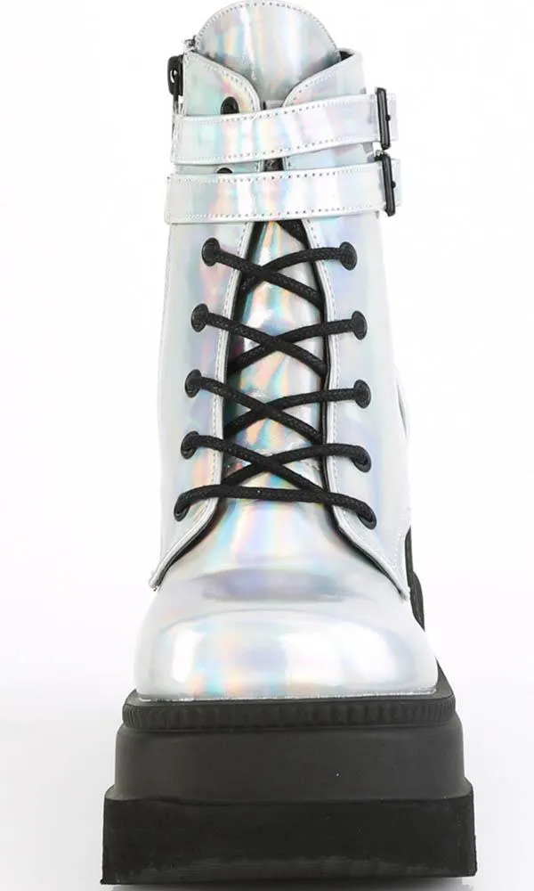 SHAKER-52 [Silver Holo] | PLATFORM BOOTS [IN STOCK]**