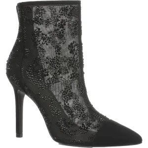 SHAYLENE Womens Embroidered Manmade Ankle Boots