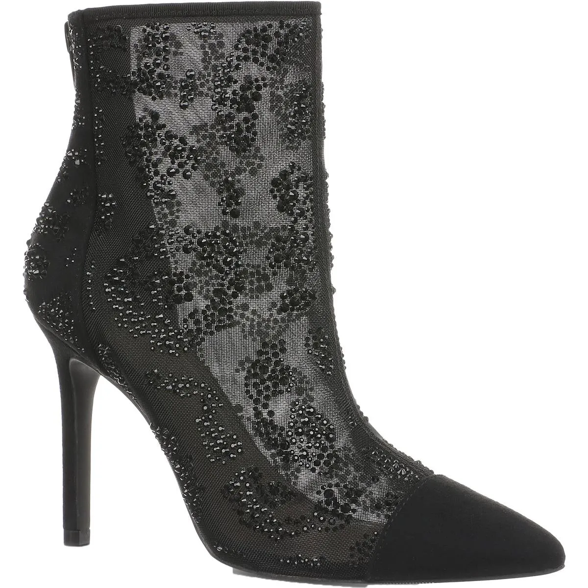 SHAYLENE Womens Embroidered Manmade Ankle Boots
