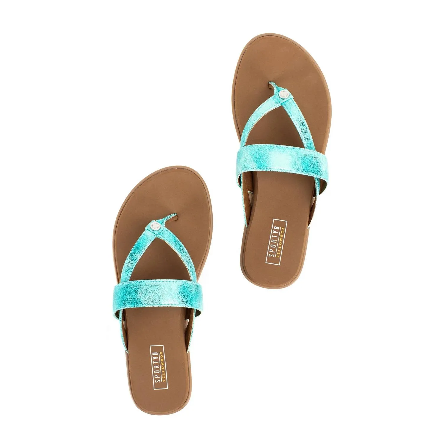 Shayne Shimmer Turquoise Sandal In Turquoise Shimmer
