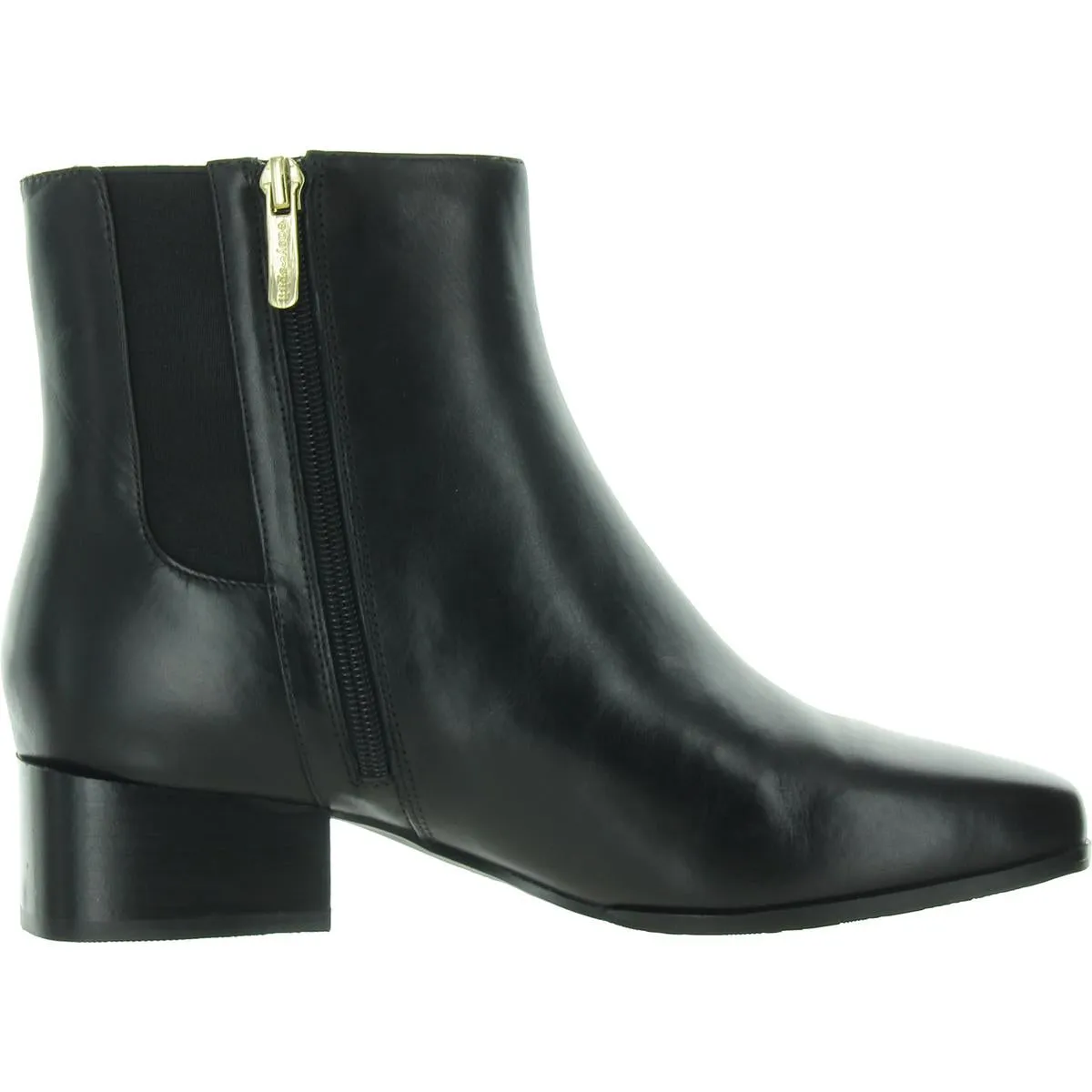 Sidney Womens Zipper Leather Chelsea Boots