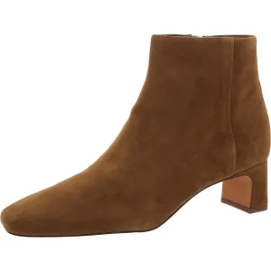 SILVANA Womens Zipper Faux Suede Ankle Boots