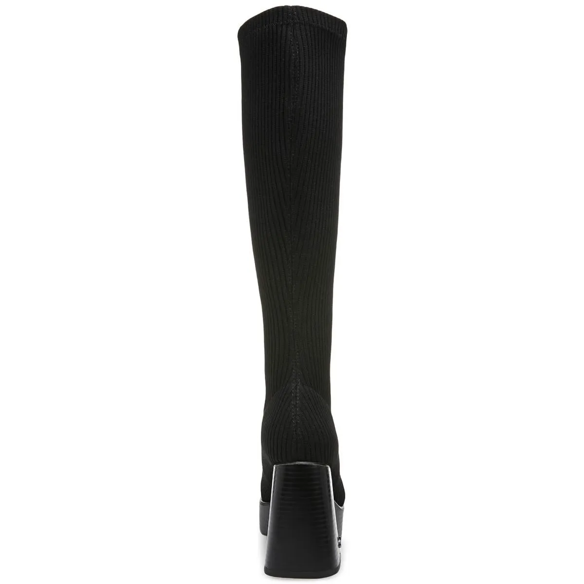 Simone Womens Pull On Block Heel Knee-High Boots