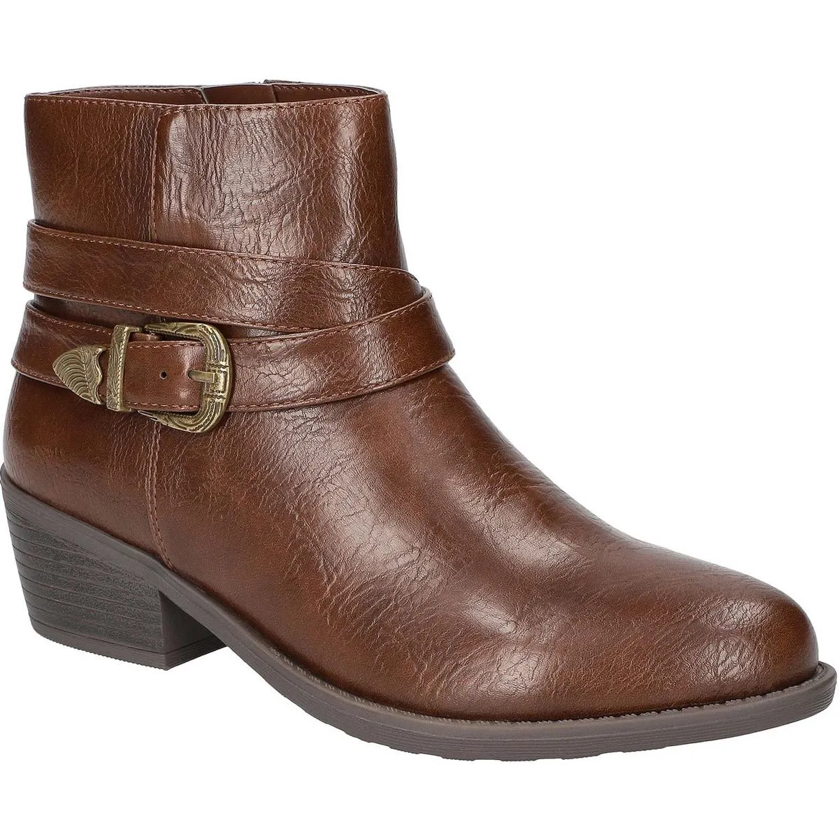 Skylar Womens Solid Leather Ankle Boots