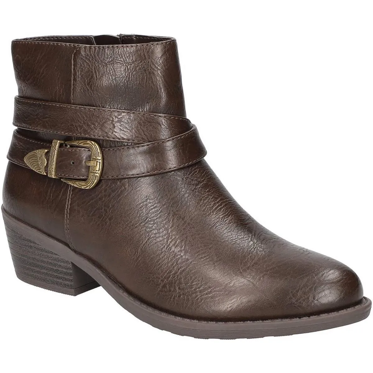 Skylar Womens Solid Leather Ankle Boots