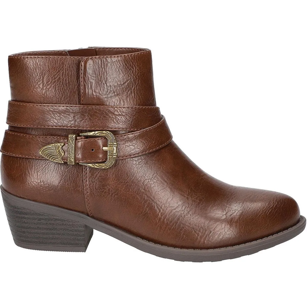 Skylar Womens Solid Leather Ankle Boots