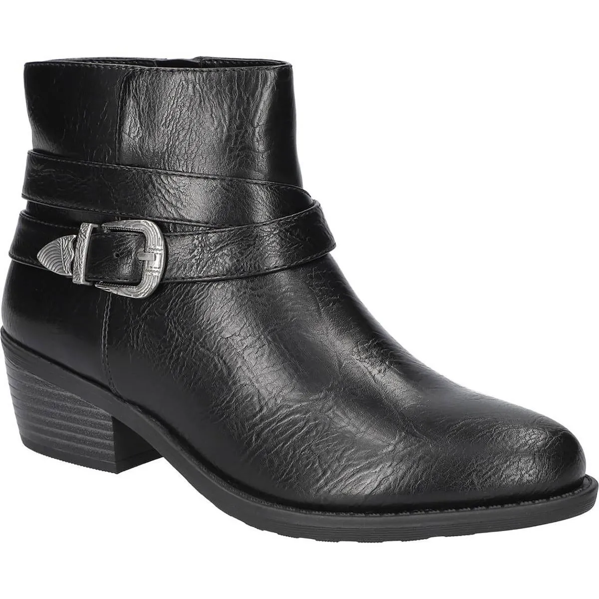 Skyler Womens Zipper Faux Leather Booties