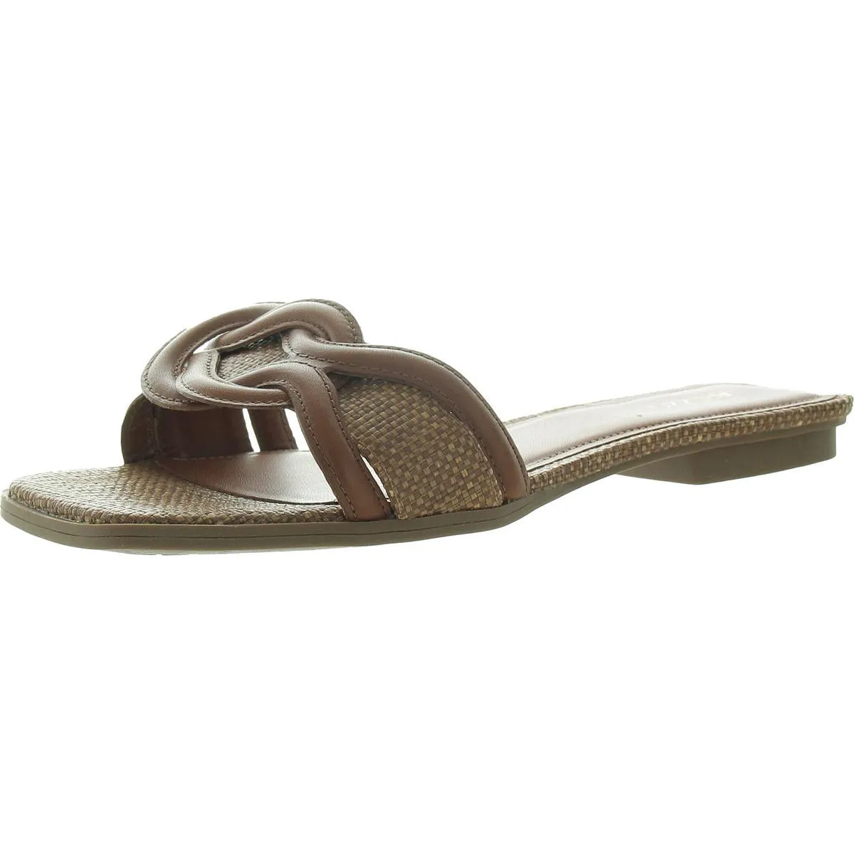 Sloane Flat Sandal Womens Criss-Cross Manmade Slide Sandals