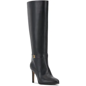 Slylie4 Womens Zipper Leather Over-The-Knee Boots
