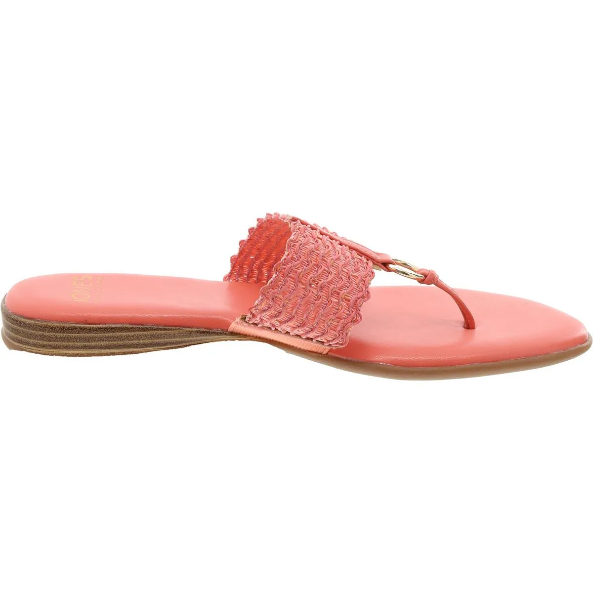 Sonal Womens Faux Leather Cushioned Footbed Flip-Flops