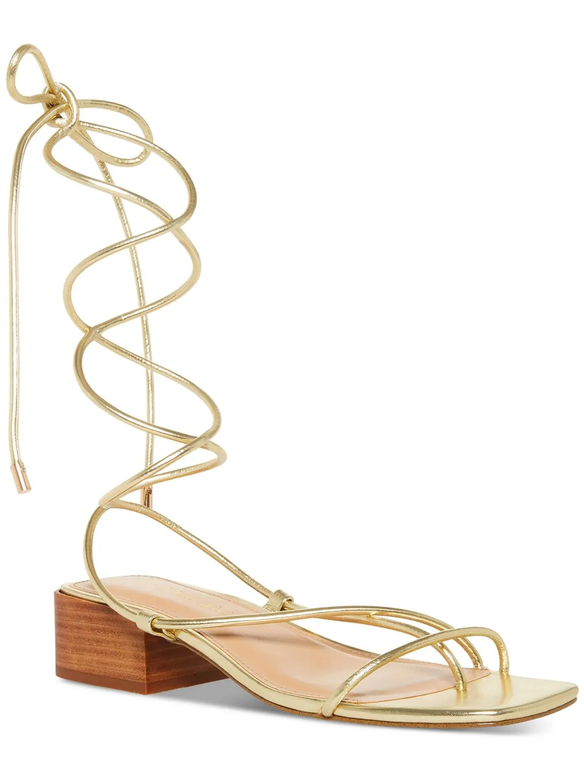 Sorrin Womens Faux Leather Toe Loop Lace-Up