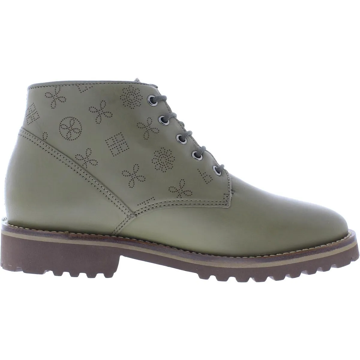 Spring St. Womens Printed Block Heel Chukka Boots