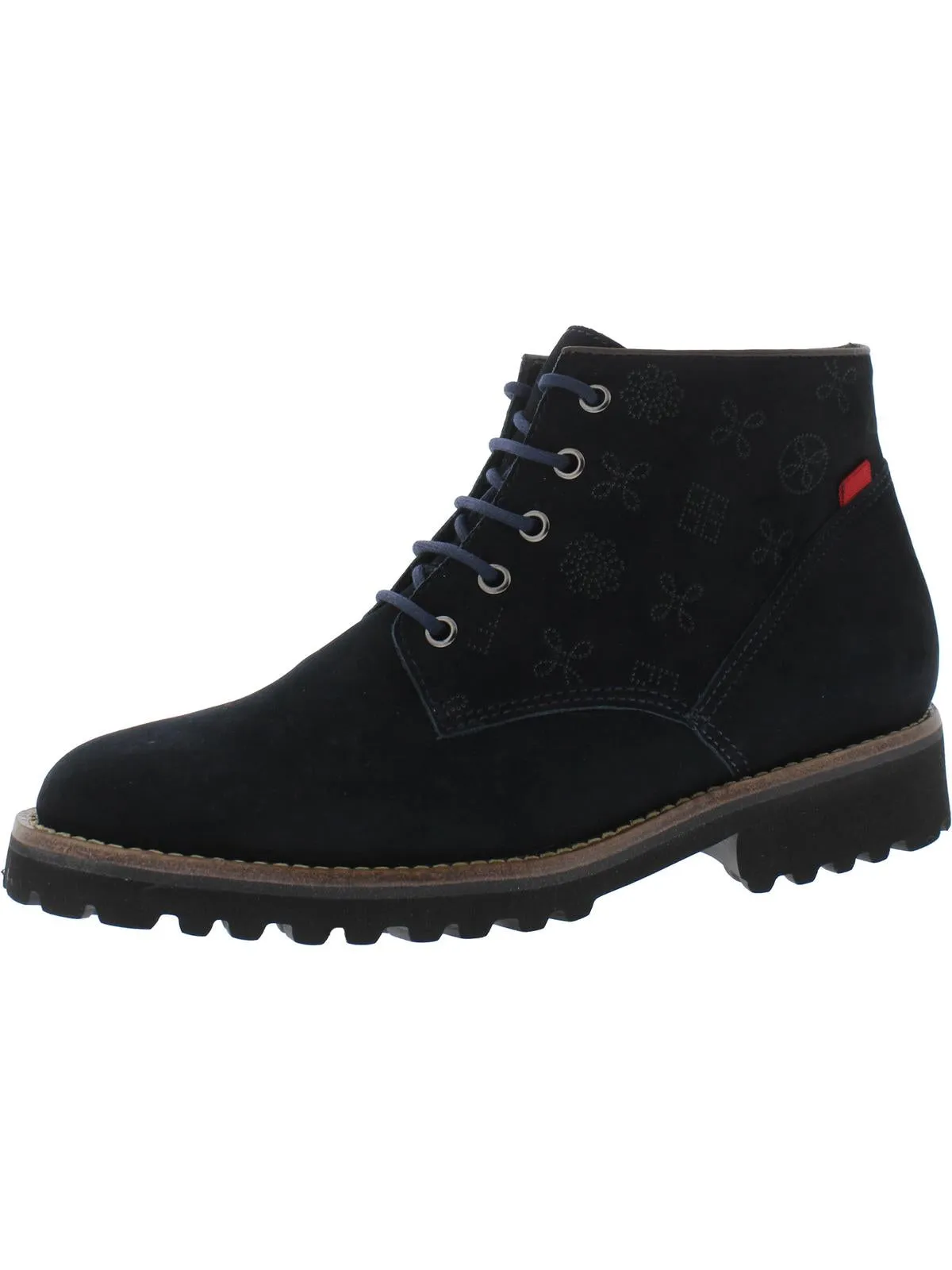Spring St. Womens Printed Block Heel Chukka Boots