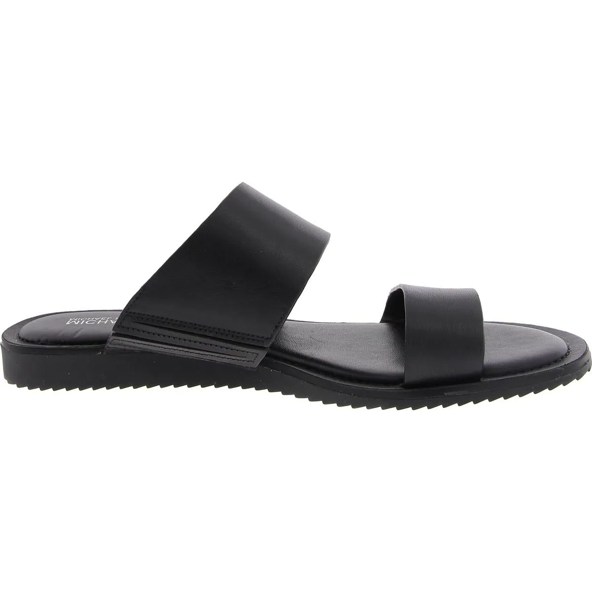 ST168 Womens Logo Leather Slide Sandals