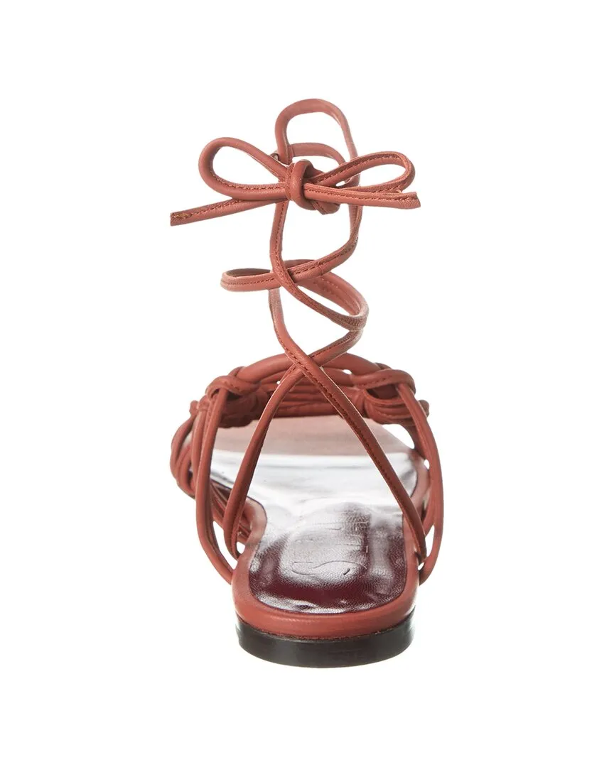 STAUD Adeline Lace-Up Leather Sandal
