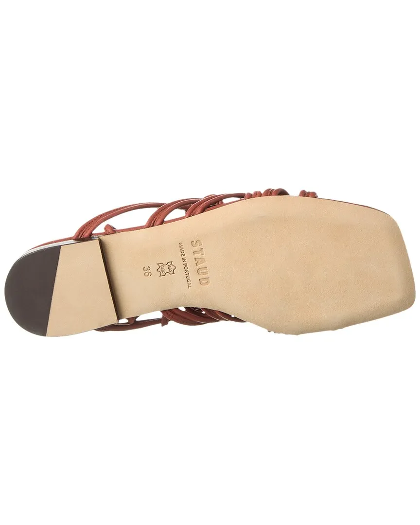 STAUD Adeline Lace-Up Leather Sandal