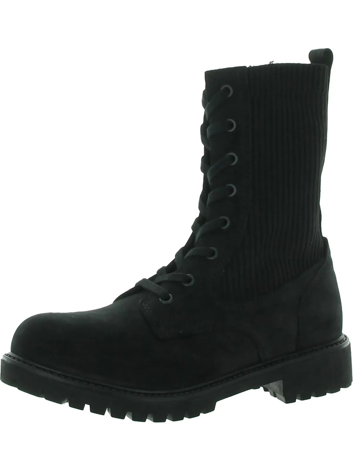 Stella Womens Leather Lace-Up Hiking Boots