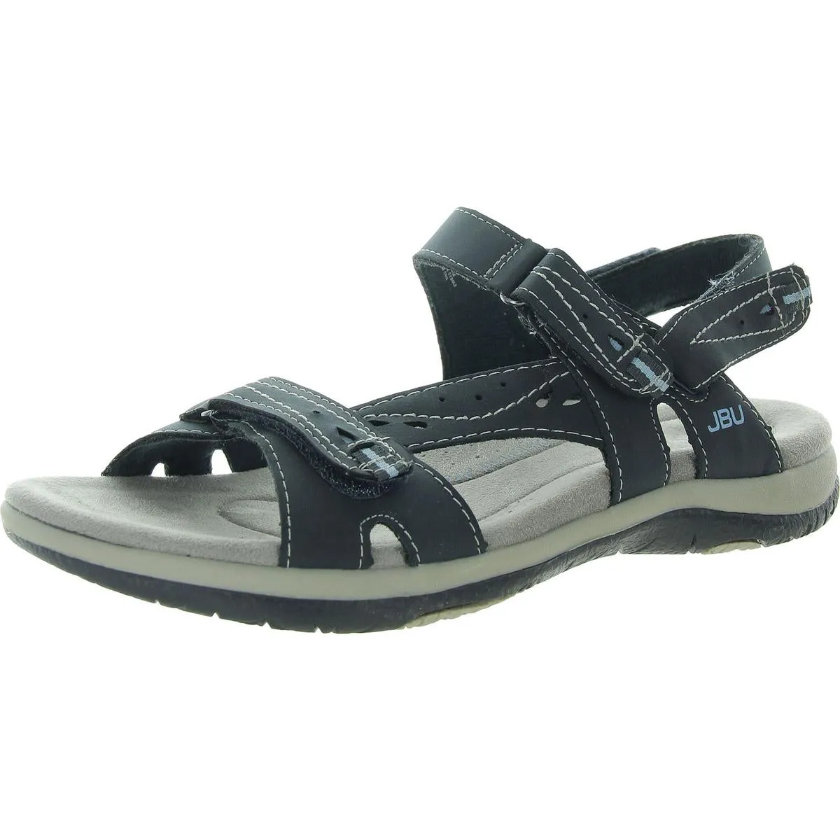 Stephie Vegan Womens Strappy Manmade Slide Sandals