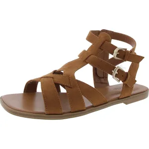 STORIEEF Womens Zipper Faux Suede Ankle Strap