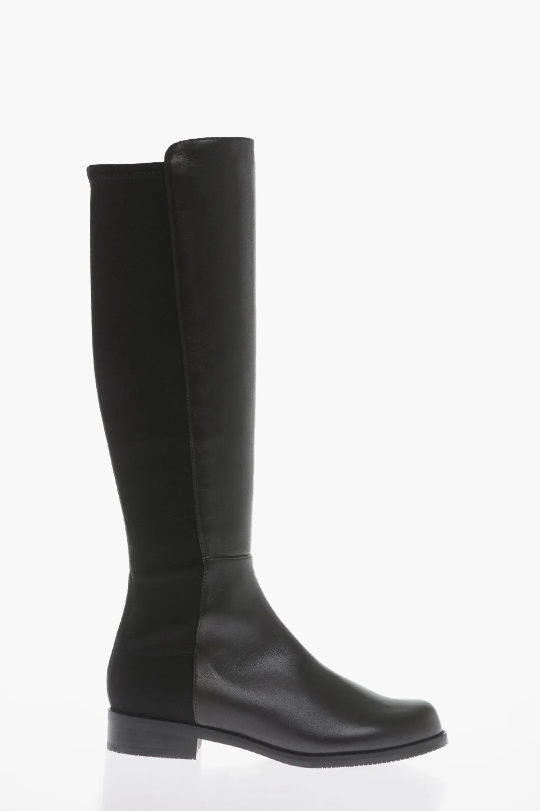 Stuart Weitzman Fabric And Leather Halfnhalf Pull-On Boots