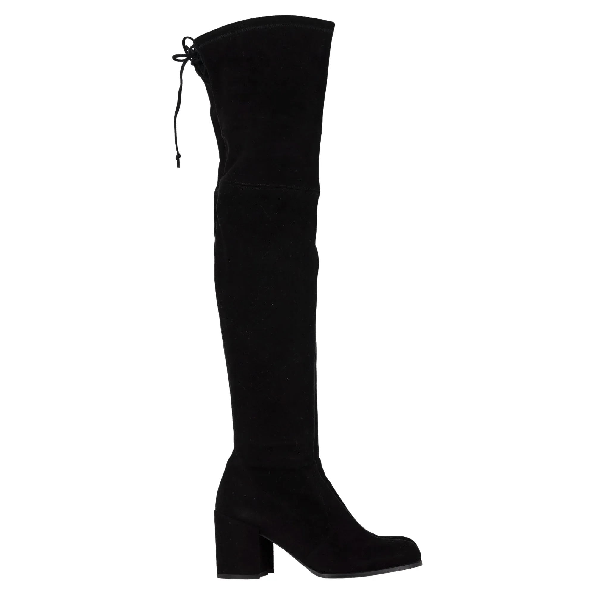 Stuart Weitzman Flareland Knee-High Boots in Black Suede