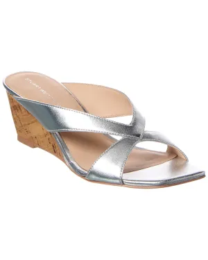 Stuart Weitzman Miami 50 Leather Wedge Sandal