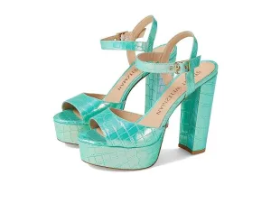Stuart Weitzman Ryder 95 Platform Sandal Women's 9.5 Capri Ice Block Heel KHD891