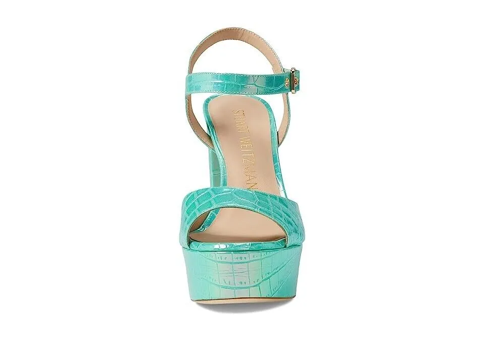 Stuart Weitzman Ryder 95 Platform Sandal Women's 9.5 Capri Ice Block Heel KHD891