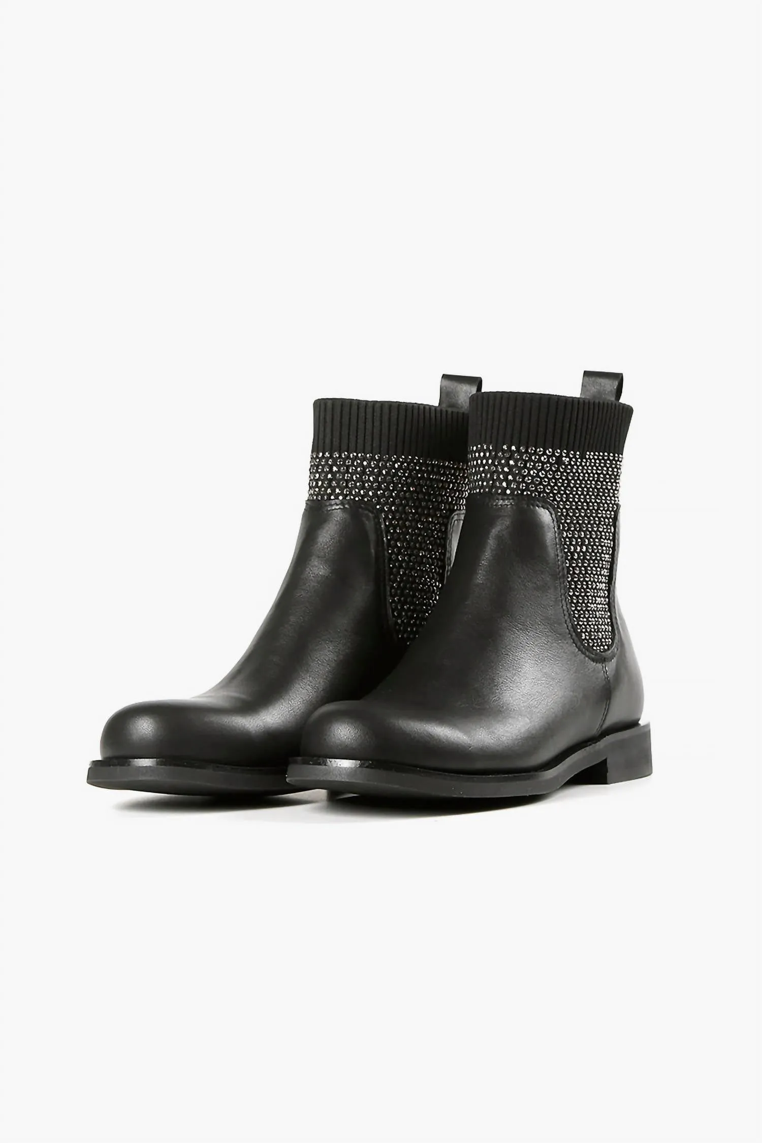 Stud Sock Chelsea Boot In Black