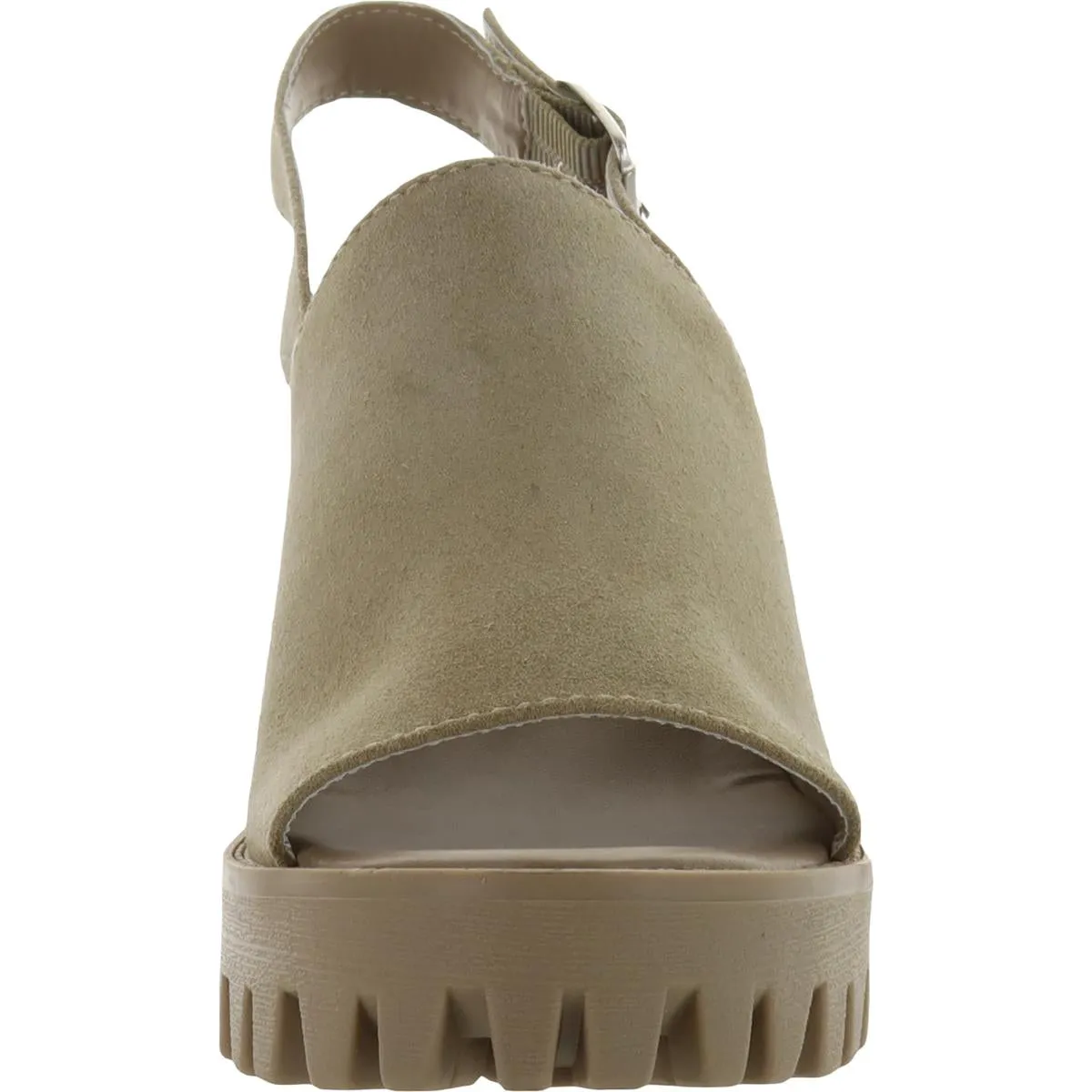 Sunnyside Womens Lugged Sole Slingback Heel Sandals