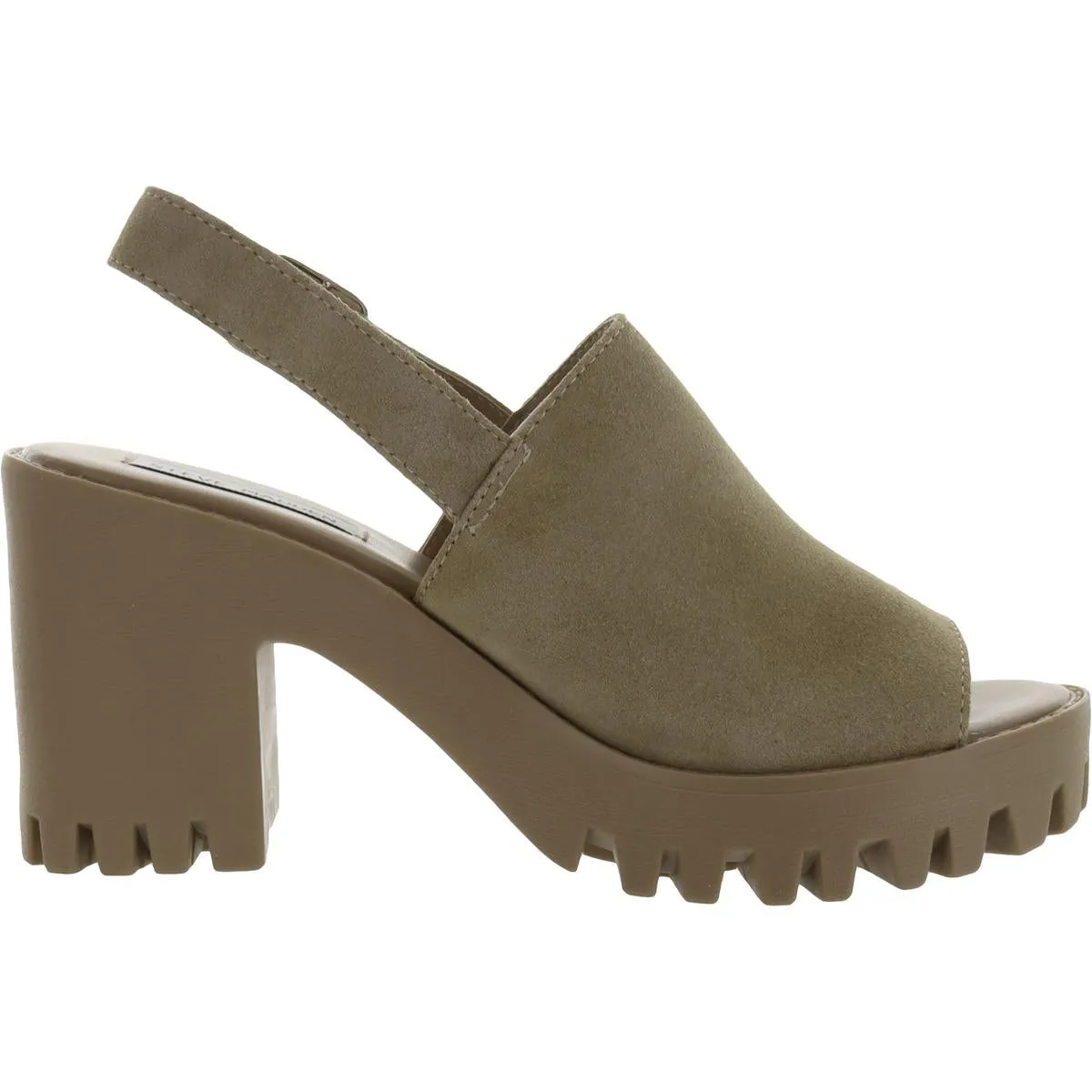 Sunnyside Womens Lugged Sole Slingback Heel Sandals