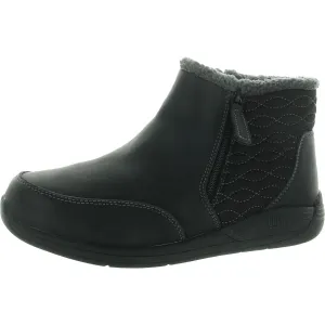 Tabby Womens Double Zipper Faux Leather Winter & Snow Boots