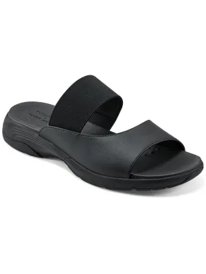 Taisy 3 Womens Faux Leather Flat Slide Sandals