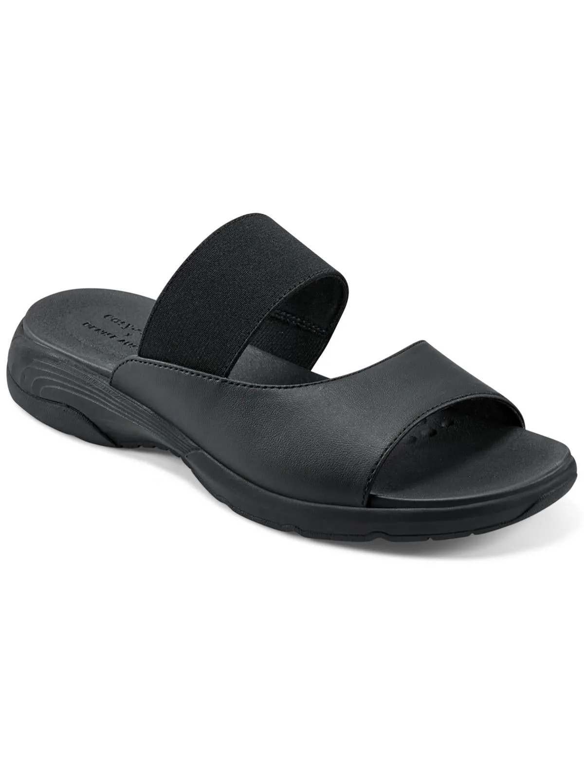Taisy 3 Womens Faux Leather Flat Slide Sandals