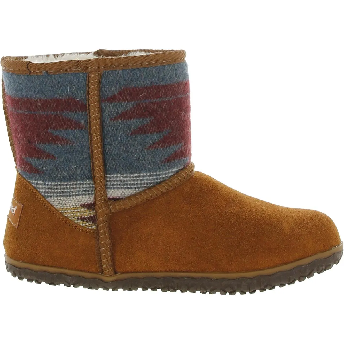TALI Womens Leather Faux Fur Ankle Boots
