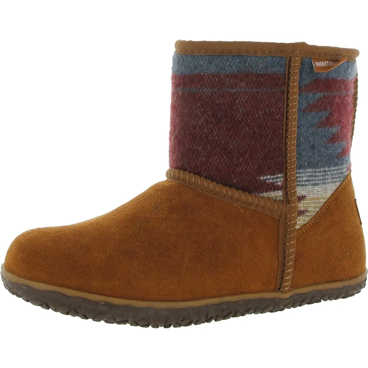 TALI Womens Leather Faux Fur Ankle Boots