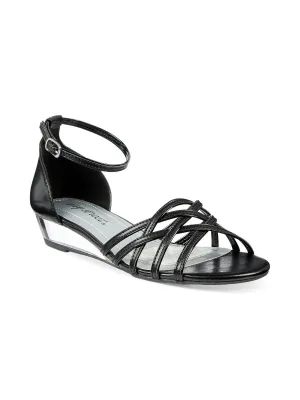 Tarrah Womens Faux Leather Strappy Evening Sandals
