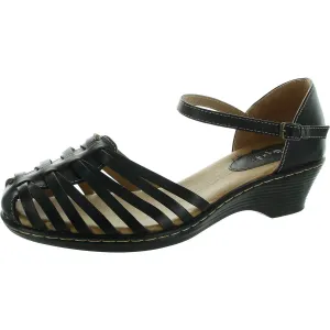 Tatianna Womens Leather Heels Huarache Sandals