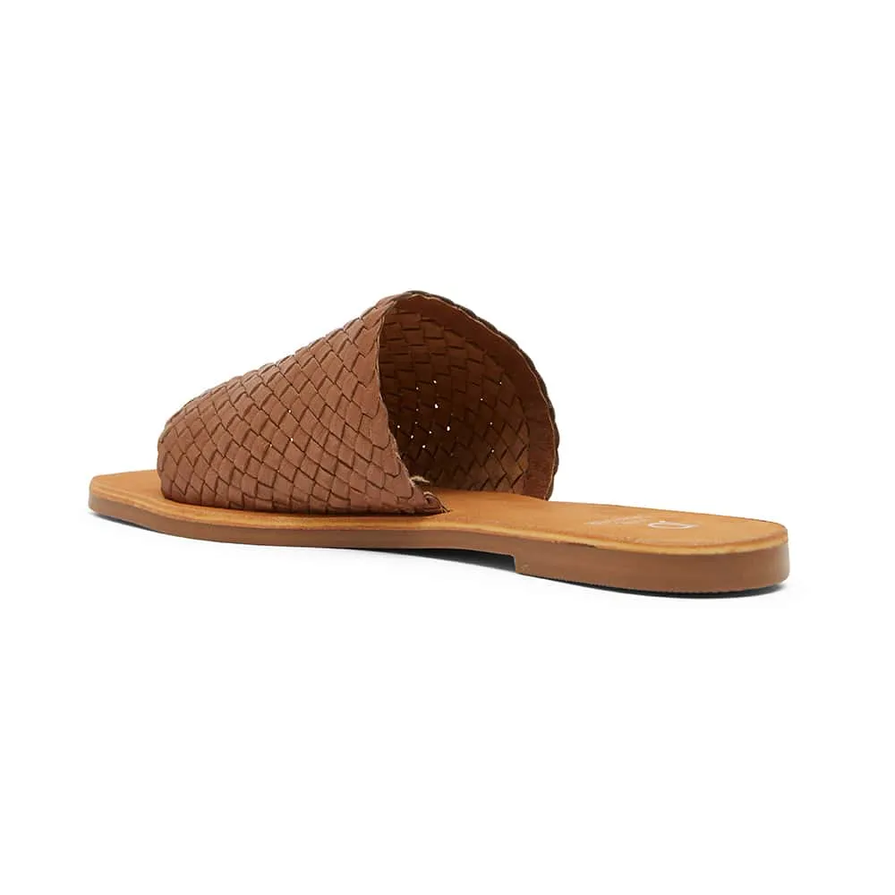 Tatum Slide in Cognac Leather
